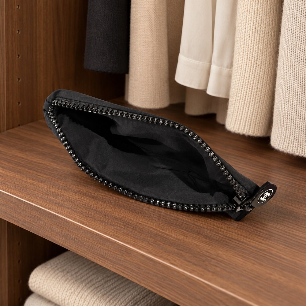 Chanel Black Zip Cosmetic Pouch | Everyday Essentials - Picture 2 of 6